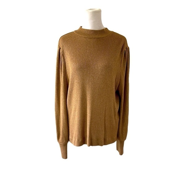 LOFT XL metallic sweater gold - Picture 1 of 10